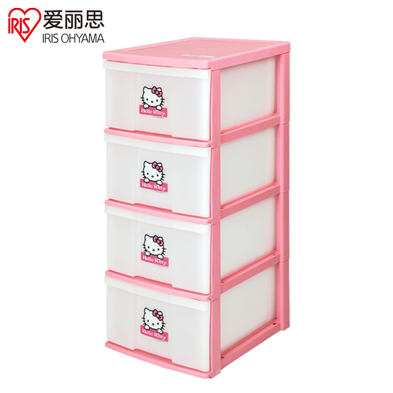 爱丽思(IRIS)三层 HELLOKITTY儿童整理衣服玩具收纳柜宝宝衣柜