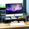 电脑显示器办公 台式桌面增高架子底座支架桌上键盘收纳垫高置物架 白枫木色3层柜