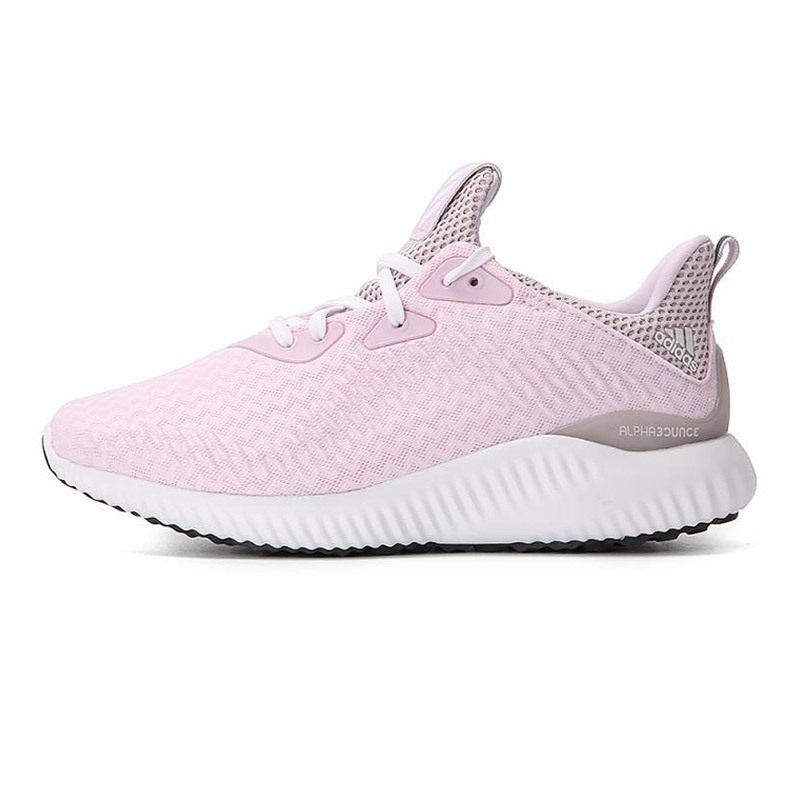 adidas阿迪达斯女子跑步鞋2018新款alphabounce休闲运动鞋AC6924 航空粉/二度灰 36.5