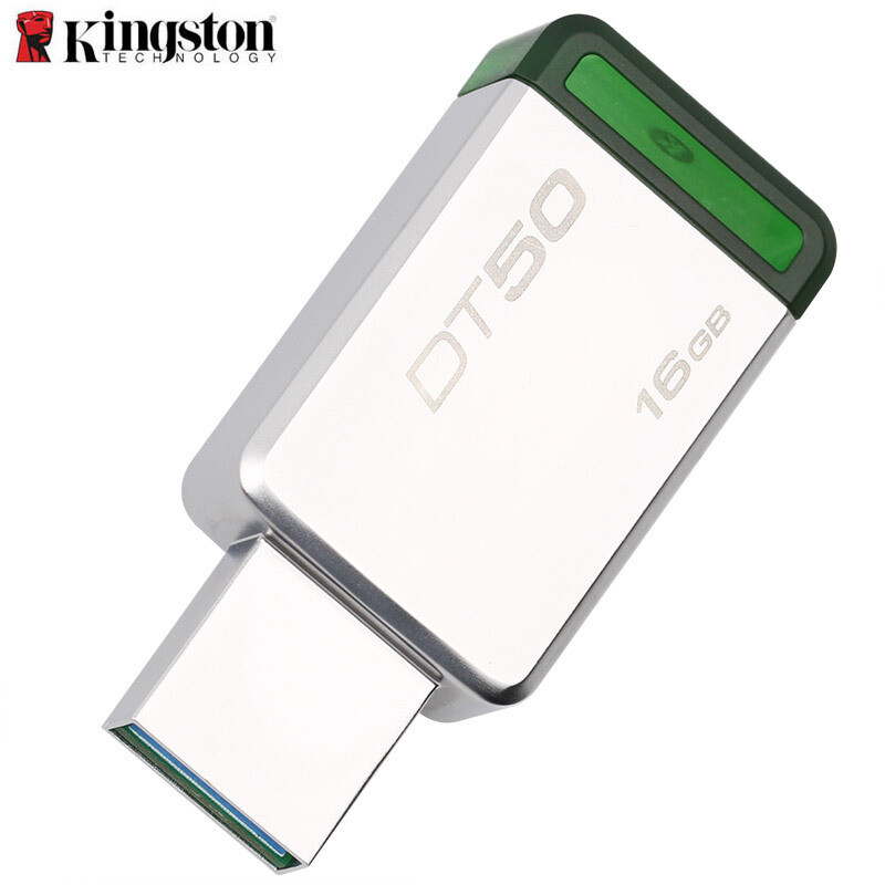 【精选】金士顿（Kingston）USB3.1 16GB 金属U盘 DT50 高速车载U盘 16GB