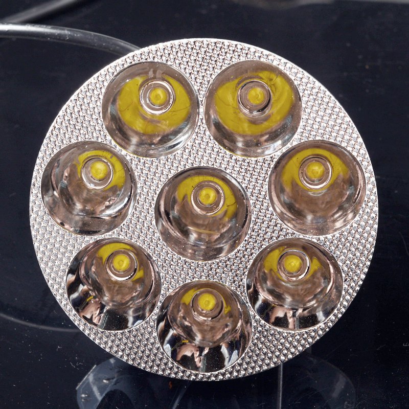 汽车内置灯摩托车大灯12v24v48vled灯代驾车灯宽压电车96v远近光 内置圆八珠