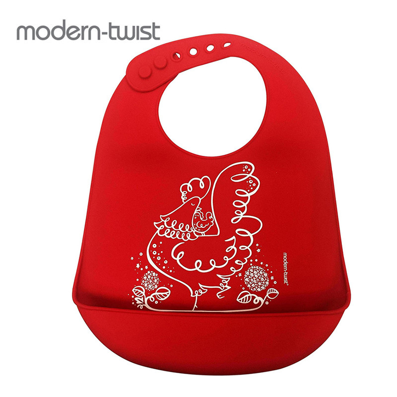MODERN-TWIST可调节硅胶围嘴围兜 幸福的小鸡