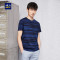 HLA海澜之家花纹短袖T恤2018夏季新品套头圆领短袖T恤男 180/96A/XL 藏青花纹12