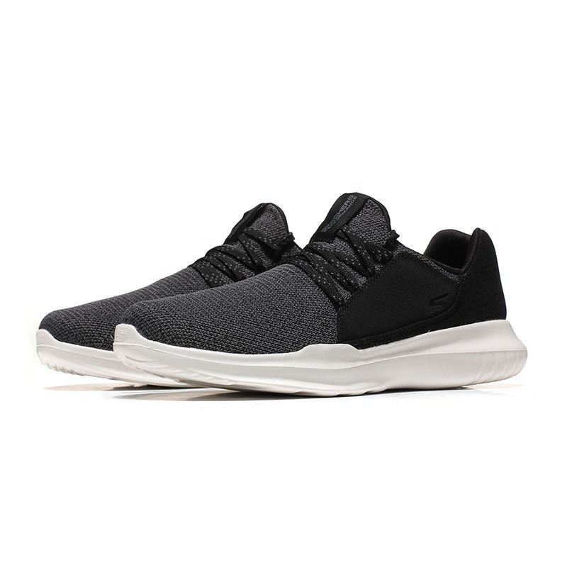 Skechers斯凯奇男跑步鞋GO RUN MOJO系带舒适运动鞋55112. 55112/BKW黑色+白色 43.5码