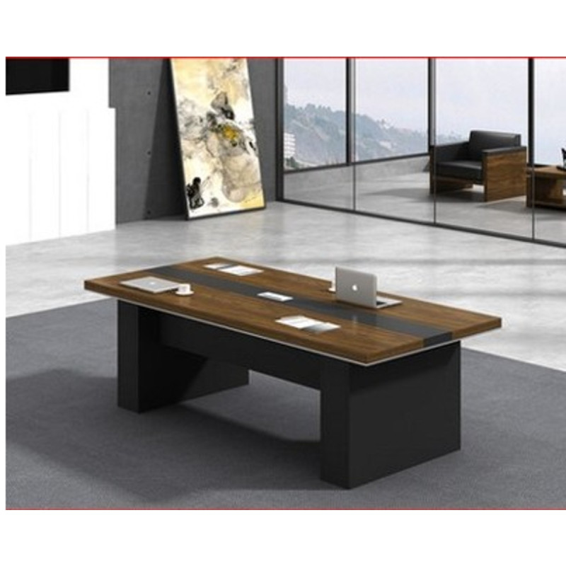 三能 办公家具现代中式木质办公桌会议桌 6米