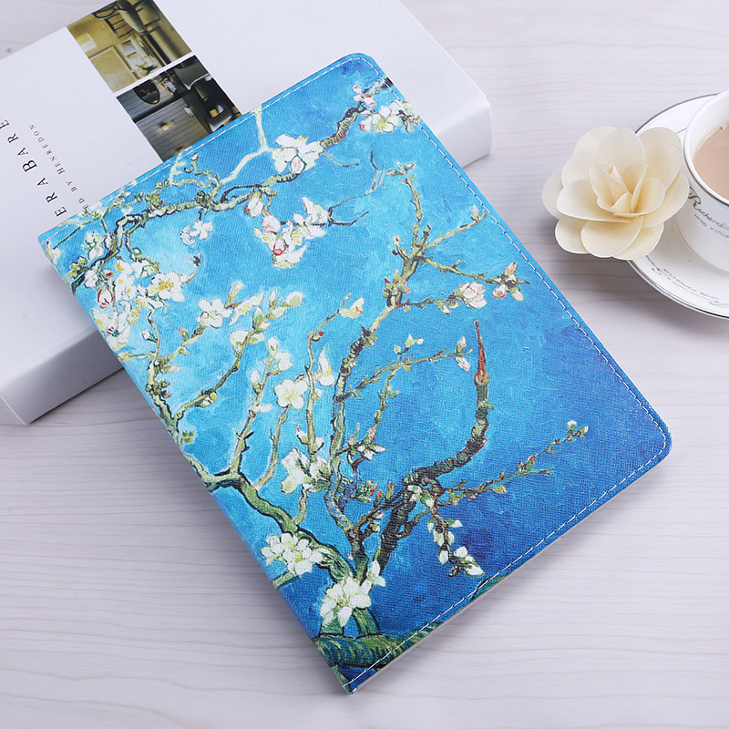 苹果ipad2保护套3文艺6新款5Air休眠9.7迷你4防摔mini1壳A1489_5 2017新iPad杏花