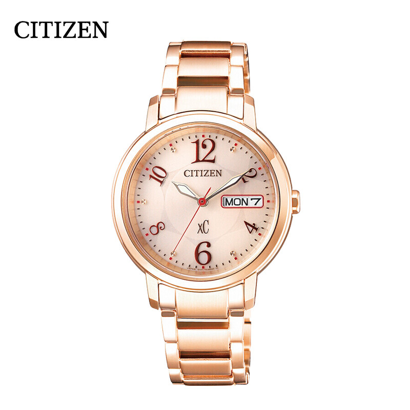 西铁城(CITIZEN)手表 光动能不锈钢表带 商务时尚简约女表 EW2423-52WB