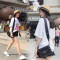 bagofparody宽肩带斜挎包女包2018新款时尚港风复古铆钉小方包 黑色