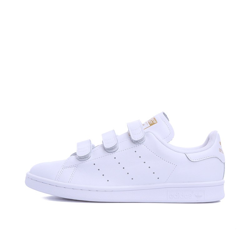 阿迪达斯adidas三叶女鞋经典舒适休闲鞋板鞋-S75188 亮白/亮白/金金属 43