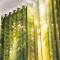 舒厅 定制现代个性北欧飘窗窗帘3D立体风景树林绿树绿色森林主题房卧室客厅办公室酒店窗帘隔音成品艺术窗帘 5米适合2.6-2.9米窗2片 C版树林
