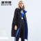 波司登羽绒服女中长款秋冬季厚款修身显瘦两面穿外套女B80132030_1 160/84A 黑色8056