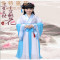 卡特骆驼品牌儿童古装汉服演出服唐装女童汉服仙女装表演服古代贵妃公主裙古筝 120cm天猫品质 天蓝色
