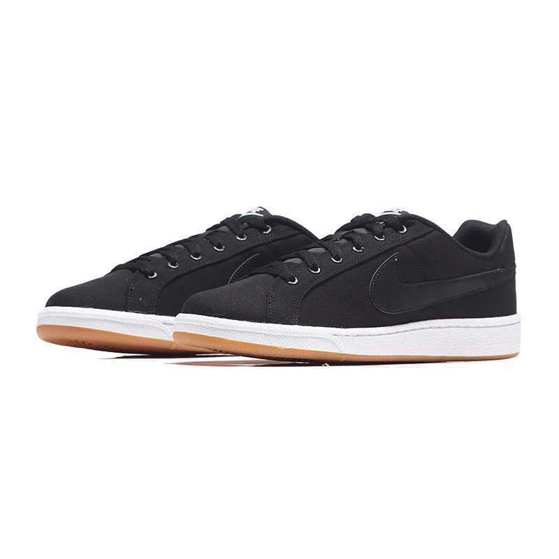 【自营】NIKE耐克男板鞋Court复古低帮轻便透气休闲运动鞋AA2156 AA2156-001黑+白+橡皮浅褐 43码