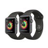 Apple Watch Series3 S3 42毫米+蜂窝网络 深空灰色铝金属壳搭配黑色运动型表带 42mm手表QT2