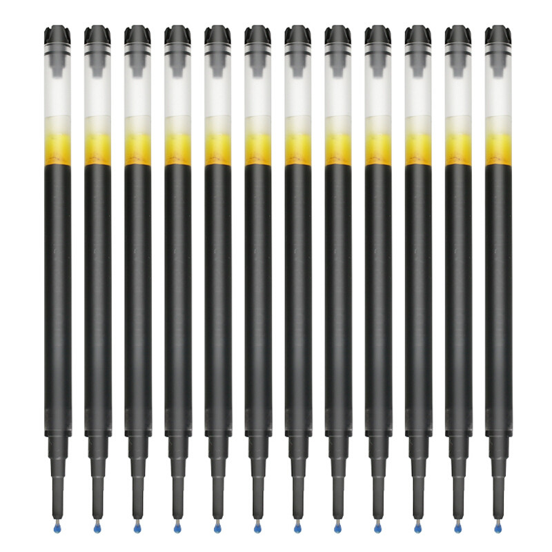 百乐（PILOT）BXS-V5RT中性笔芯 0.5mm按动水性笔笔芯 黑色/蓝色/红色替芯 黑色12支装