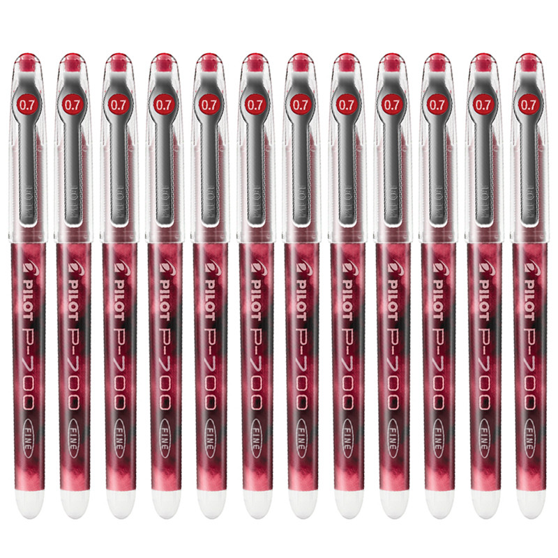 百乐(PILOT) 日本中性笔BL-P70针管办公学生用水笔签字笔中性笔0.7mm 黑色 红色 蓝色