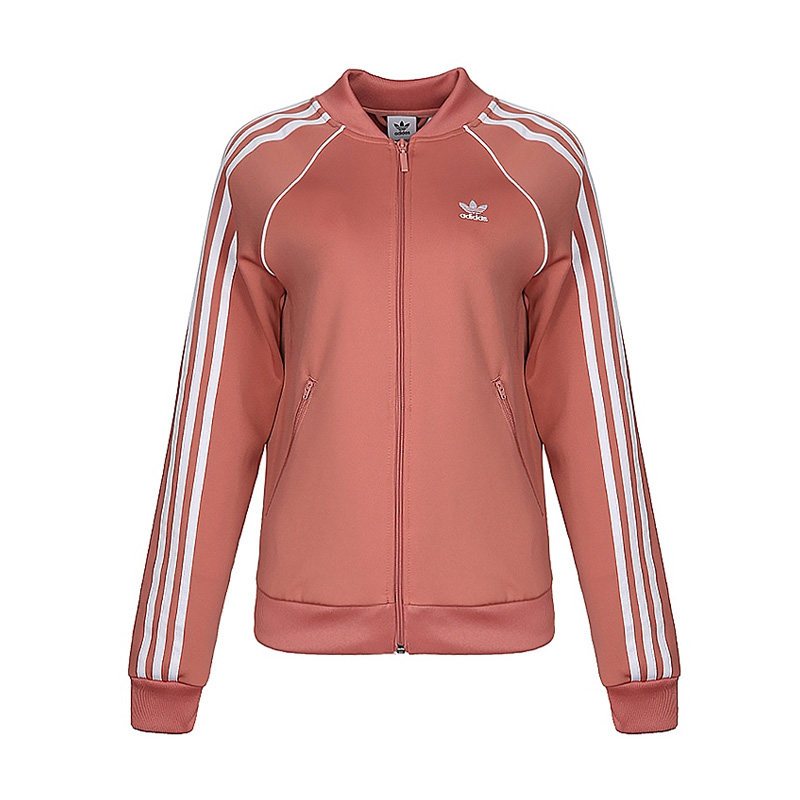 阿迪达斯三叶夏季新款女子立领舒适运动三条纹夹克外套CE2398 M CE2398