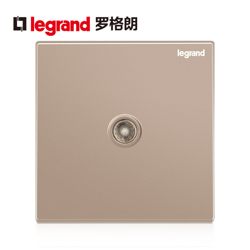 罗格朗(Legrand)开关插座面板逸景玫瑰金5五孔USB多孔二三插带一开双控16A空调暗装墙壁电源家用86型 电视插座 逸景玫瑰金