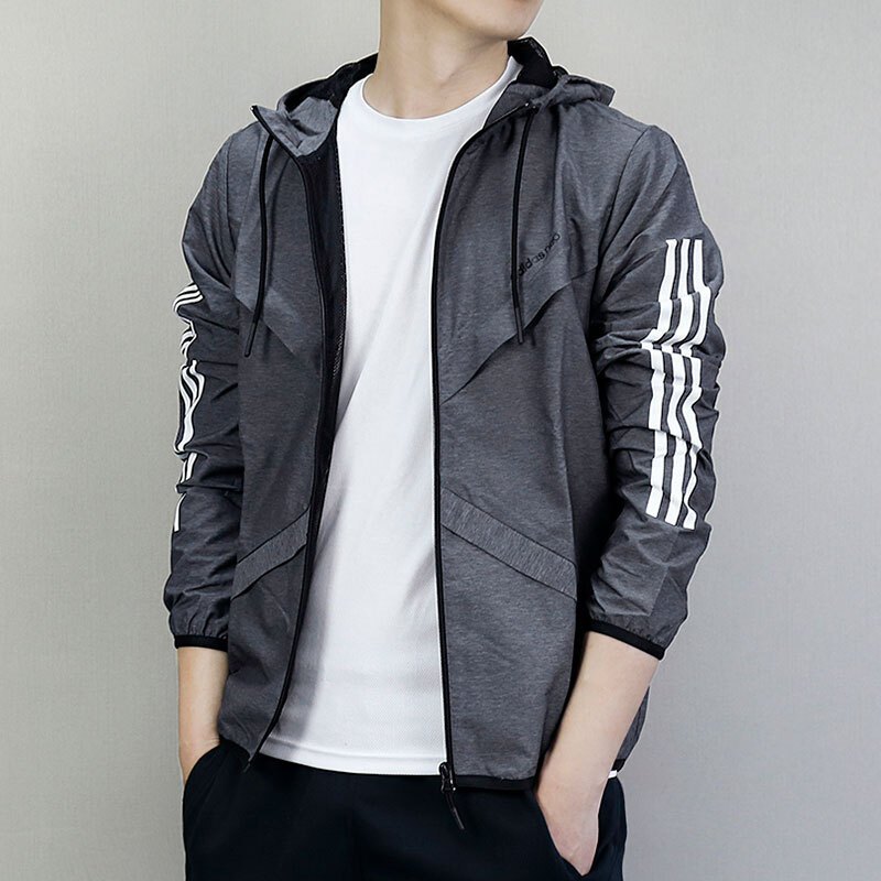 Adidas阿迪达斯男装 2018夏秋新款运动休闲舒适透气防风衣夹克外套DX9717 S DX9717
