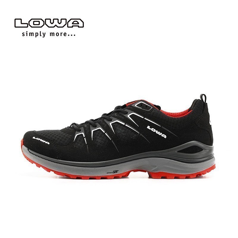 LOWA（德国）户外运动男女防滑耐磨透气INNOXEVO低帮越野跑步鞋L310700/L320700 L310700黑色/红色（男） 41