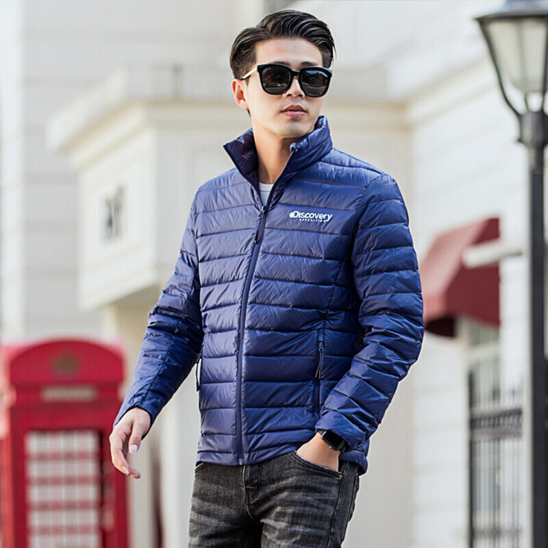 DISCOVERYEXPEDITION户外秋冬男款轻薄保暖羽绒服外套FADF91057 2XL FADF91057-C96X青靛蓝（男）