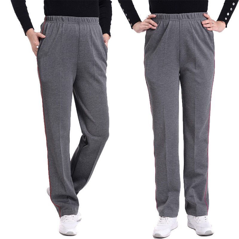 中年人女士运动裤休闲裤春秋裤子宽松妈妈中老年女运动裤大码长裤 3xl