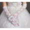 新娘结婚手套婚纱礼服配饰短款长款露指蕾丝缎面红白黑色手套 默认尺寸 款式十五