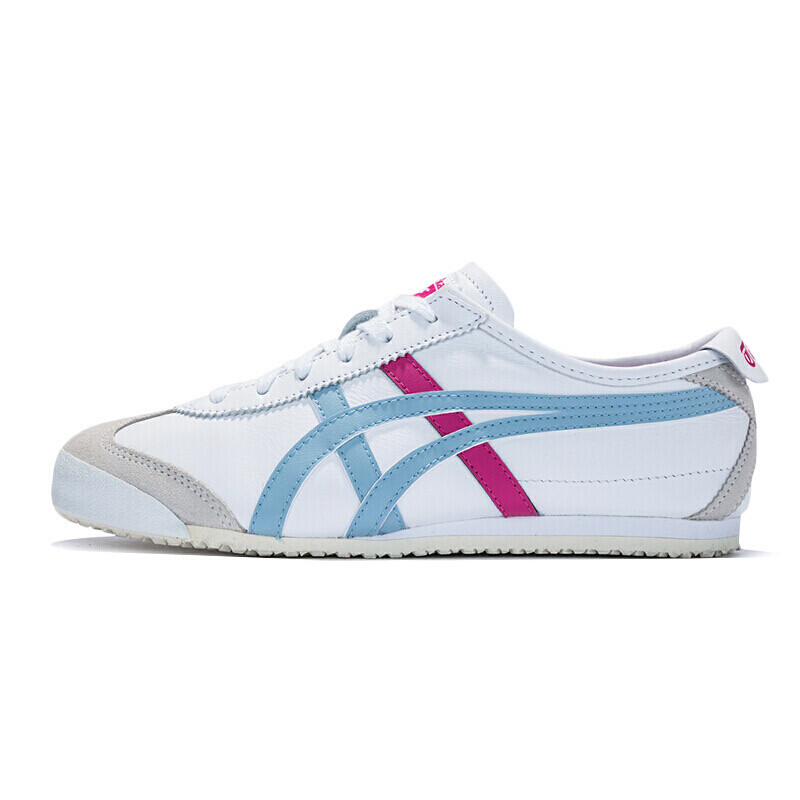 OnitsukaTiger鬼冢虎户外运动女式低帮MEXICO66运动鞋休闲鞋HL474 HL474-0140白色/浅蓝女 7/38