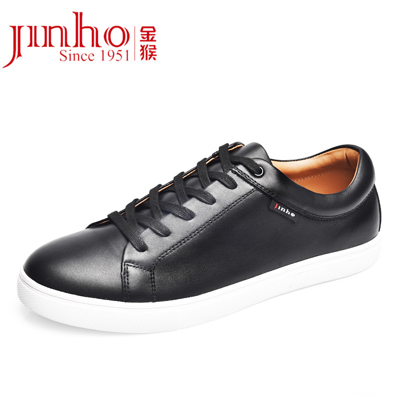金猴(Jinho) 男士运动休闲鞋 小白鞋潮流板鞋 Q25318 黑色 43码