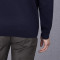 HLA海澜之家条纹时尚长袖针织衫舒适柔软针织衫男HNZAD3E134A 蓝灰条纹J5 170/88A/M