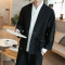 中式唐装汉服中国风男装复古外套民族服装青年和服居士飞鱼服长衫_1 XL号 咖啡色