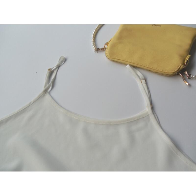 雪纺2018单层打底长款内搭裙薄款带背心衬裙宽松长裙_5 XS 黑色(120cm)