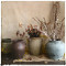 手工粗陶陶罐陶坛子花器花瓶做旧仿古软装家居摆件干花软装饰品*y_2 1号绿灰色