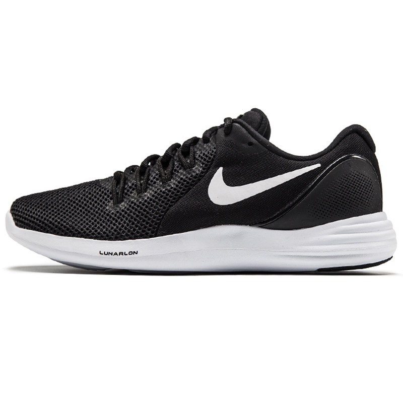 Nike耐克女跑步鞋LUNAR登月轻便减震运动鞋908998-001 黑/白/冷灰 37.5