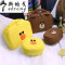 布朗熊化妆品收纳包韩国可爱小号便携大容量多功能少女ins化妆包_1 鸭大号+熊小号套装