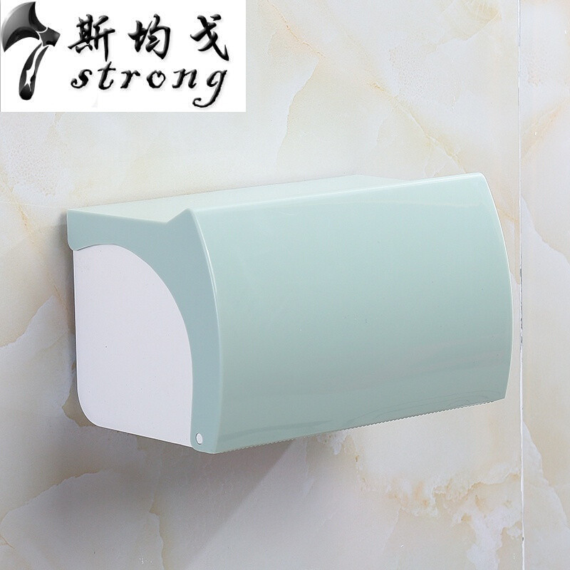 厕所纸巾盒厕纸盒免打孔卫生间卷纸筒抽纸卫生纸防水手纸盒纸巾架_1 北欧绿【送强力无痕贴】