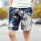 夏季印花短裤男士沙滩裤韩版潮男裤子修身直筒休闲裤大码透气裤衩_1 L 十六号色