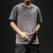 男士短袖2018打底衫个性印花男装潮流宽松夏季半袖上衣服_2 3XL T167深灰色