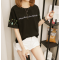 特加肥胖mm韩版短袖女200斤大码女装学生夏装宽松显瘦上衣服潮_2 XXXL【170-200斤】 白色