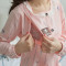 爱心鼠(Aixinshu) 开衫长袖月子服睡衣春秋季新款棉质孕妇服哺乳装坐月子喂奶衣家居服套装6693 2XL码 3号款