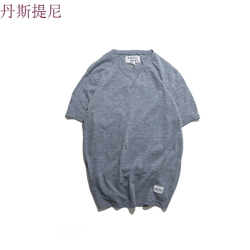 东京衣柜男装夏季新款日系纯色打底男士短袖T恤男半袖韩版体恤男 L 蓝色