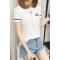 2018夏季新款女装时尚纯棉短袖T恤女半袖体恤白色一字领上衣_2 L 红色