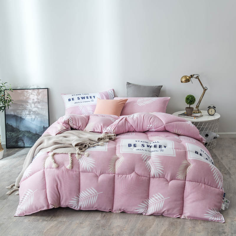 唛乐斯MALLAS保暖冬被 加厚小清新植物羊绒保暖冬被 整张中空纤维羽丝绒填充 轻奢提花面料 1.8*2.2m6斤 夏庄