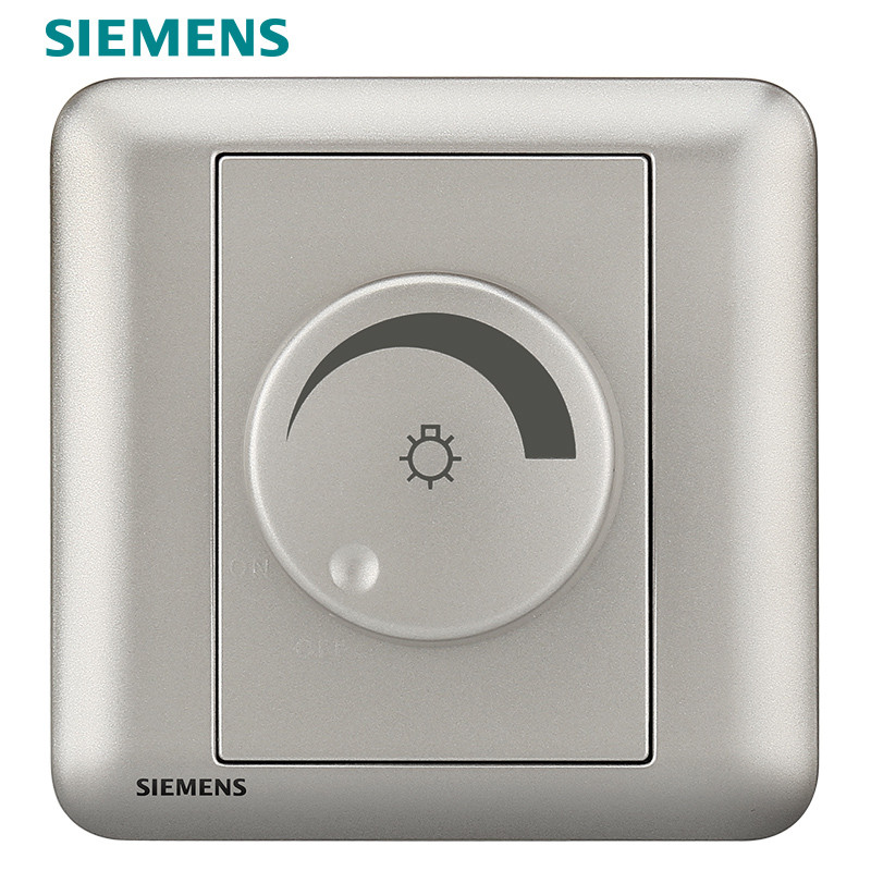 西门子(SIEMENS)开关插座面板 皓睿系列 硒釉银 调光开关 调光开关 调光开关