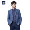 HLA海澜之家羊毛混纺斜纹休闲西服2018秋季新品修身单西外套男 170/92B 牛仔蓝花纹89