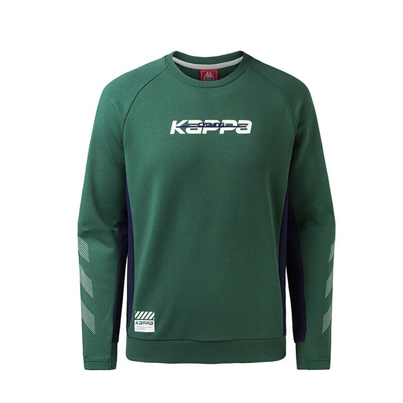 KAPPA/卡帕专柜男子运动服2018秋款圆领套头针织卫衣|K0852WT30D XL 松绿0852WT30D-378