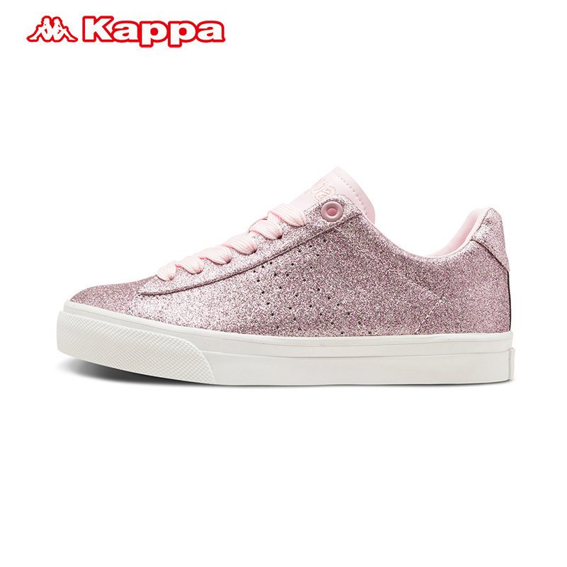 Kappa卡帕女款运动板鞋低帮潮流休闲鞋透气2018新品|K0825CC39 浅玫瑰粉-526 38