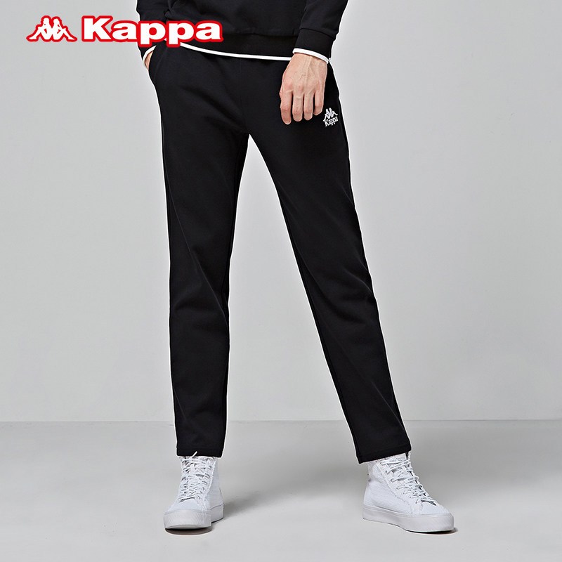 KAPPA卡帕男运动长裤休闲裤卫裤纯色小脚裤|K0852AK03-990/888 2XL 黑色-990