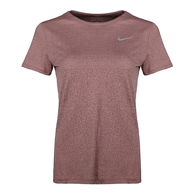 NIKE耐克女装 2019秋季新款运动休闲吸汗透气舒适轻质快干圆领短袖T恤 928951-036 棕色928951-646 S