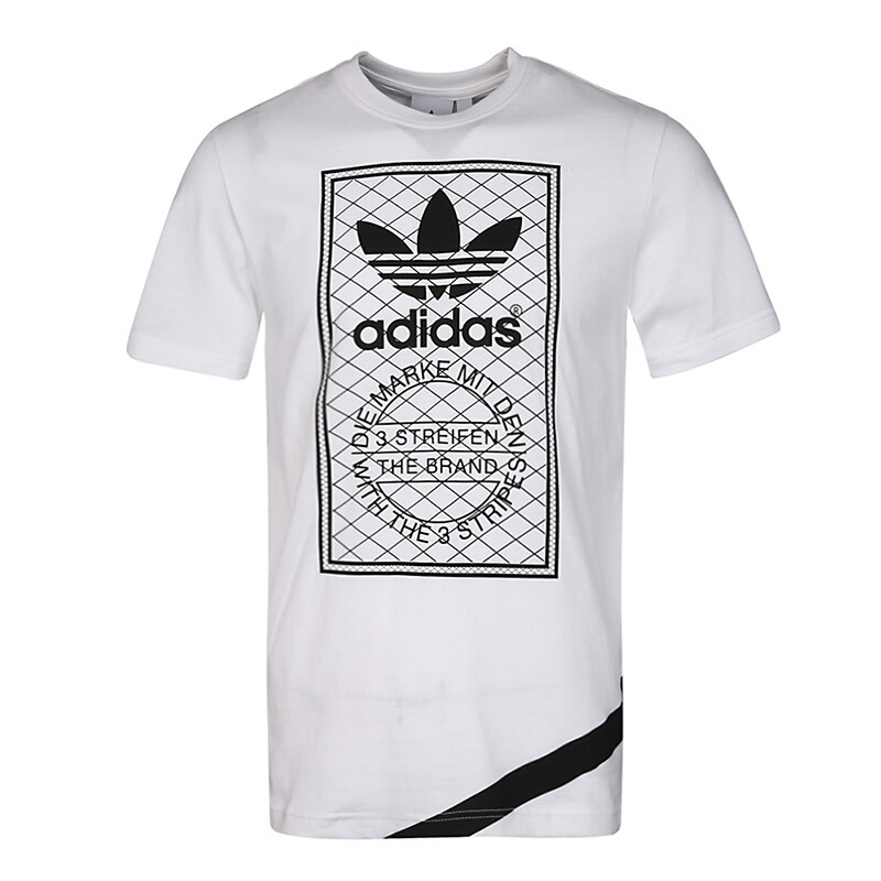 【三叶大LOGO】ADIDAS男装休闲时尚短袖T恤/CW0710/CZ1749C XL-190/116A CW5172白色